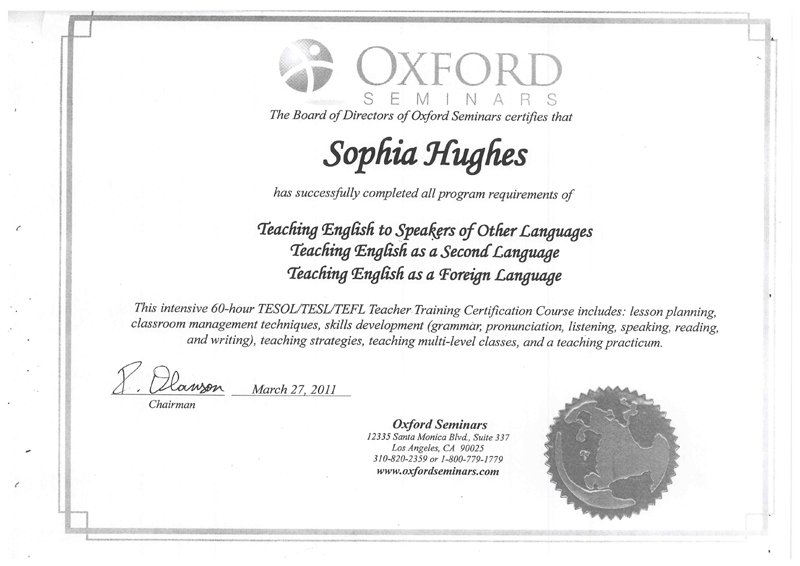 English TimeEğitmen Sertifikaları Sertifika 16