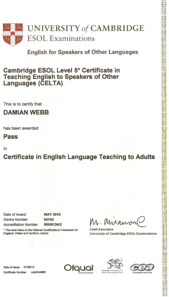 English TimeEğitmen Sertifikaları Sertifika 22