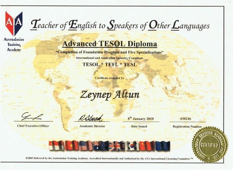English TimeEğitmen Sertifikaları Sertifika 23