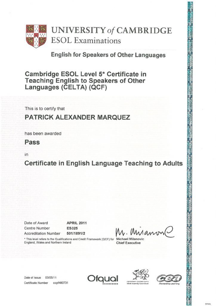 English TimeEğitmen Sertifikaları Sertifika 34