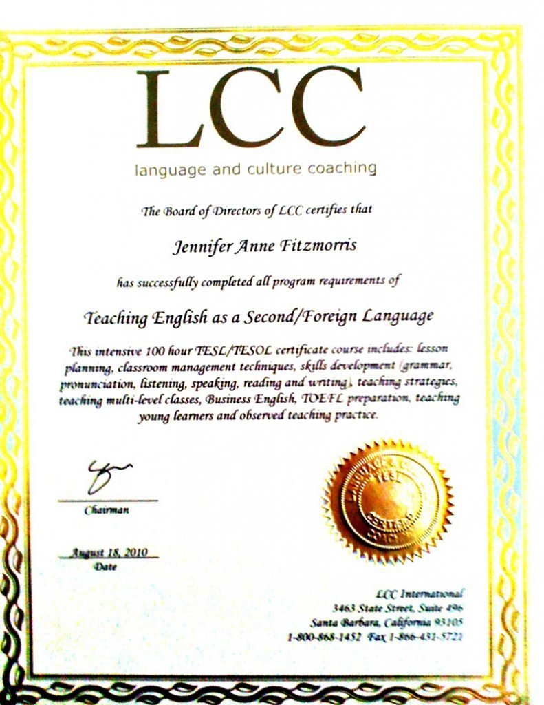 English TimeEğitmen Sertifikaları Sertifika 4