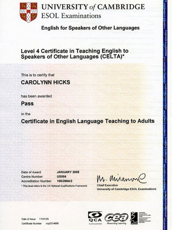 English TimeEğitmen Sertifikaları Sertifika 63